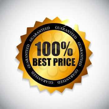 Best Price Golden Label Vector Illustration EPS10