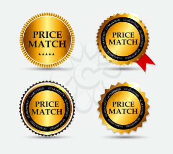 Price Match Label Set Vector Illustration EPS10