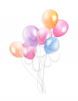 Set of Colored Balloons, Vector Illustration. EPS 10