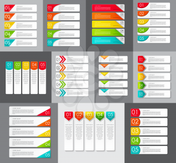 Big Set of Infographic Banner Templates for Your Business Vector Illustration
