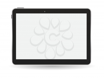 Black Tablet PC. Isolated on White. Vector Illustration EPS10