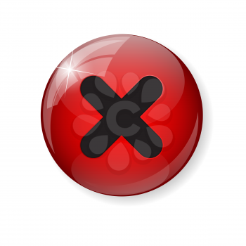 Red  Check Mark Icon Button Vector Illustration EPS10