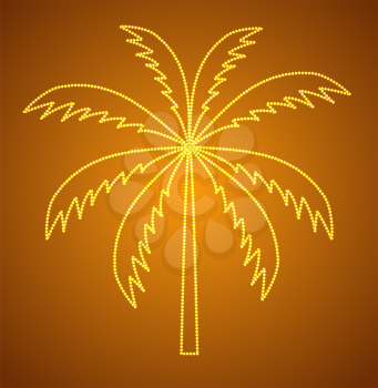 Silhouette of Palm Tree. Vector illustration. EPS10