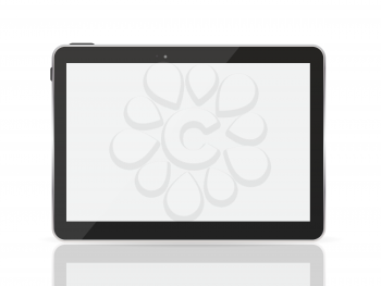 Black Tablet PC Isolated Vector Illustration EPS10