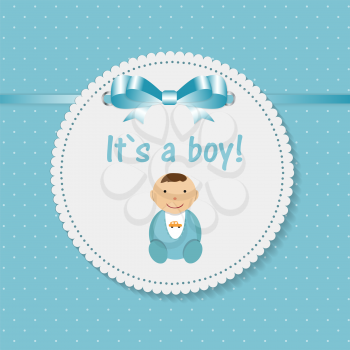 Vector Illustration for Newborn Boy EPS10