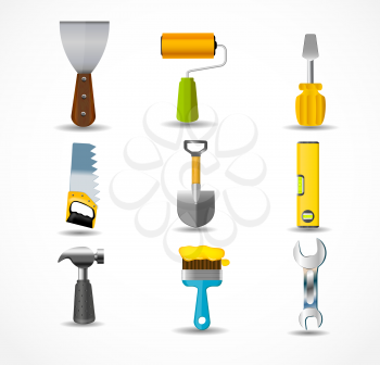 Building tools. Isolated on White Background. Vector Illustration EPS10