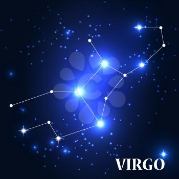 Symbol: Virgo Zodiac Sign. Vector Illustration. EPS10