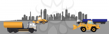 Transport Services in the City. Car. Vector Illustration. EPS10