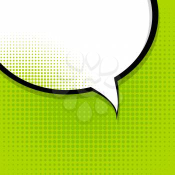 Speech Bubble Pop Art Background On Dot Background Vector Illustration EPS10