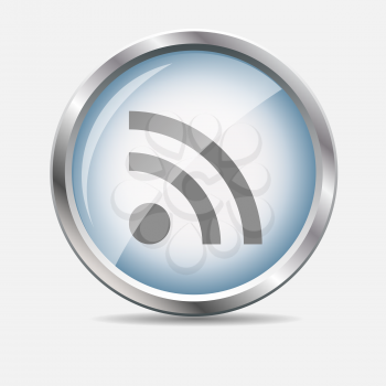 Wi-Fi Glossy Icon Isolated Vector Illustration. EPS10