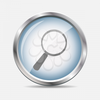 Search  Glossy Icon Isolated Vector Illustration EPS10