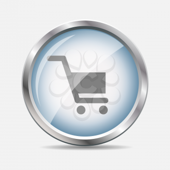 Shopping Glossy Icon Isolated Vector Illustration EPS10