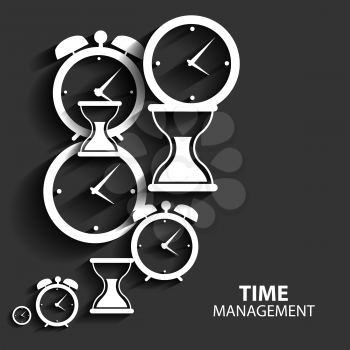 Modern Flat Time Management Vector Icon for Web and Mobile Application