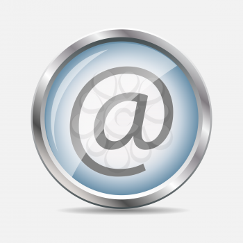 Mail Glossy Icon Isolated Vector Illustration. EPS10