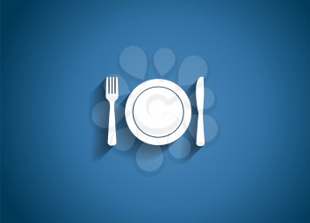 Food and Drink  Glossy Icon Vector Illustration on Blue Background. EPS10