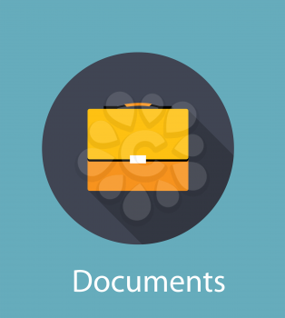 Documents Flat Concept Icon Vector Illustration. EPS10