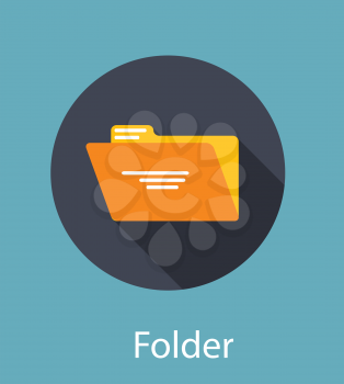 Folder Flat Icon Concept Vector Illustration. EPS10