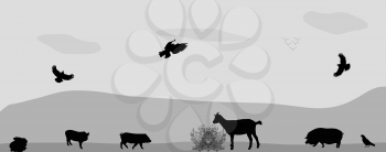 Animals on the farm. Vector Illustration. EPS10