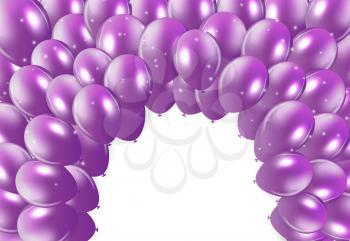Set of Glossy Balloons Background Vector Illustration EPS10