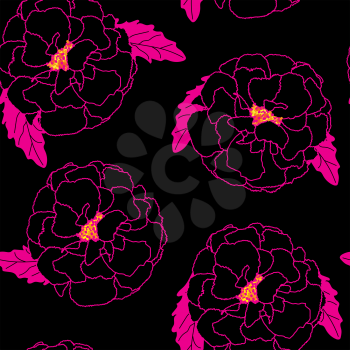 Natural Seamless Pattern Background from Tagetes Flowers Vector Illustration EPS10