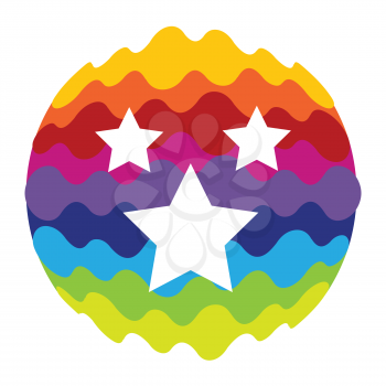 Favourites Rainbow Color Icon for Mobile Applications and Web Vector Illustration EPS10