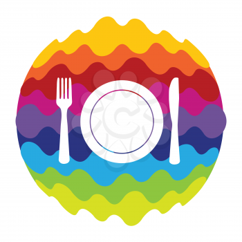 Food and Drink Rainbow Color Icon for Mobile Applications and Web Vector Illustration EPS10