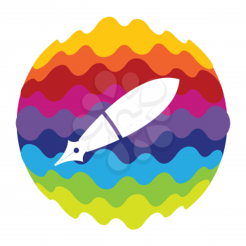 Note Rainbow Color Icon for Mobile Applications and Web EPS10