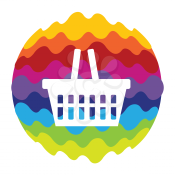 Shopping Bag Rainbow Color Icon for Mobile Applications and Web EPS10