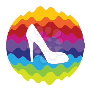 Shoes Rainbow Color Icon for Mobile Applications and Web EPS10