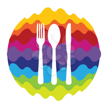 Food and Drink Rainbow Color Icon for Mobile Applications and Web EPS10