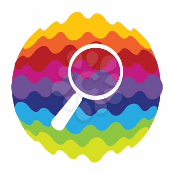 Search Rainbow Color Icon for Mobile Applications and Web EPS10