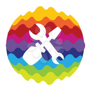 Setting Rainbow Color Icon for Mobile Applications and Web EPS10