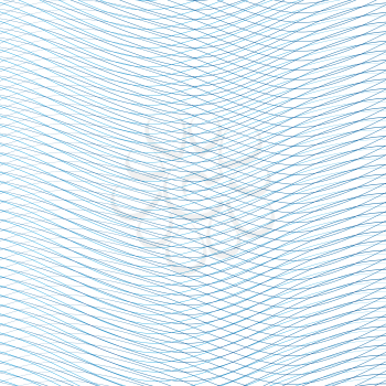 Abstract Blue Wave Set on Transparent Background. Vector Illustration. EPS10