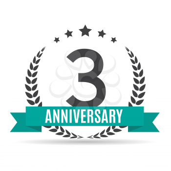 Template 3 Years Anniversary Vector Illustration EPS10