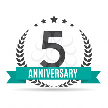 Template 5 Years Anniversary Vector Illustration EPS10
