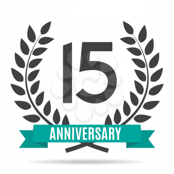 Template 15 Years Anniversary Vector Illustration EPS10