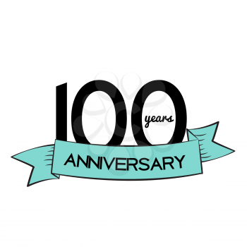Template Logo 100 Years Anniversary Vector Illustration EPS10