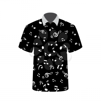 T-shirt with musical notes. Vector Illustration. EPS10