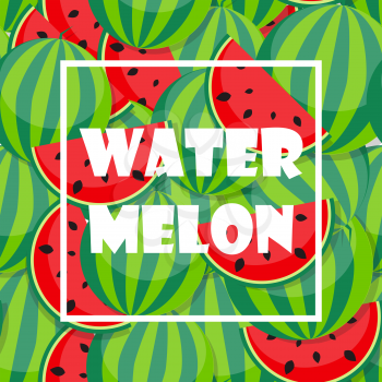 Background from green Watermelon. Vector Illustration. EPS10