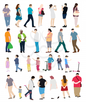 Set of People. Isolated Vector Illustration EPS10