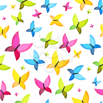 Butterfly Seamless Pattern Background Vector Illustration EPS10
