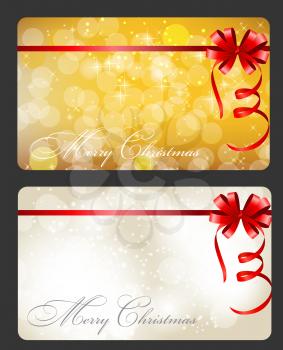 Set of cards with Christmas BALLS, stars and snowflakes, illustration. EPS10
