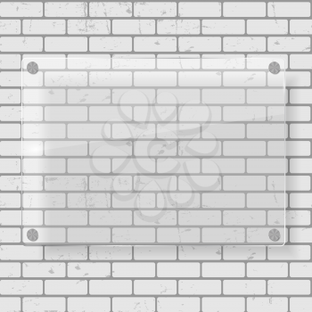 Frame on Brick Wall for Your Text and Images, Vector Illustration