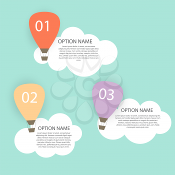Retro Infographic with Air Balloons Vector Illustration EPS10