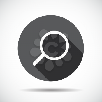 Search  Flat Icon with long Shadow. Vector Illustration. EPS10