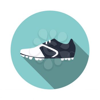 Flat Design Concept boots Vector Illustration With Long Shadow. EPS10