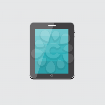 Flat Computer Tablet Concept Vector Illustration EPS10