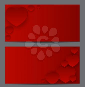 Valentine s Day Heart Symbol Gift Card. Love and Feelings Background Design. Vector illustration EPS10