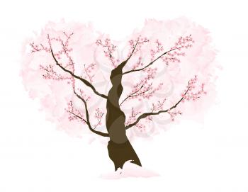 Abstract Floral Sakura Flower Japanese Tree Natural Background Vector Illustration EPS10
