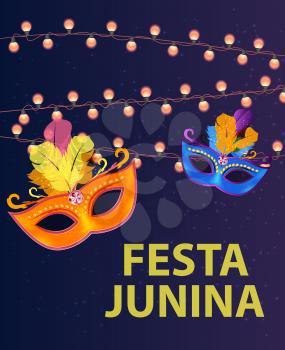 Festa Junina Holiday Background. Traditional Brazil June Festival Party. Midsummer Holiday. EPS10